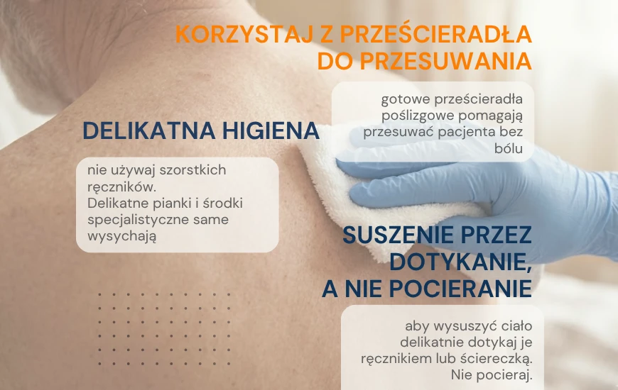 korzystaj z prześcieradła do przesuwania