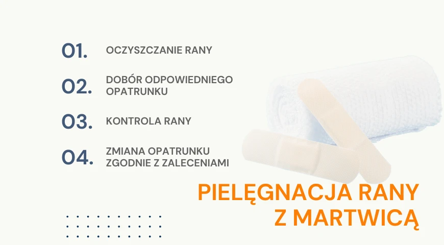 pielęgnacja rany z martwicą