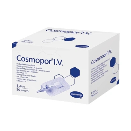 Plaster pod venflon - Cosmopor IV 8 x 6 cm (50 szt.) - Hartmann