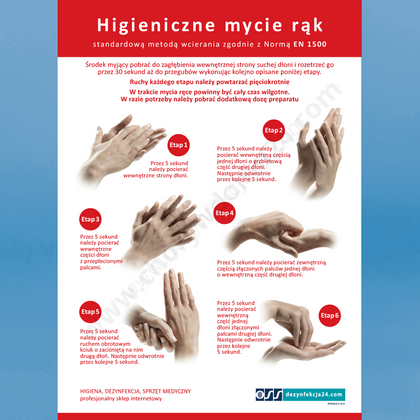 Instrukcja -  Higieniczna mycie rąk