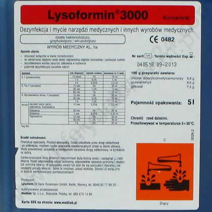 Lysoformin 3000 5 L.