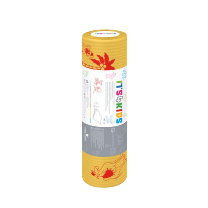 Podkład podfoliowany w rolce 33 cm x 25 m, perforacja co 50 cm - dziecięcy, żółty