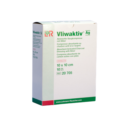 VLIWAKTIV Ag 10 x 10 cm. Opatrunek przeciwbakteryjny (10 szt.)
