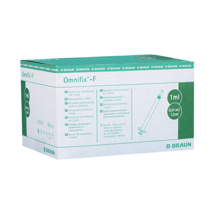 Strzykawka trzyczęściowa OMNIFIX-F 1 ml Luer Solo (100 szt.) - Braun