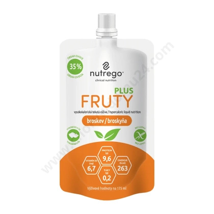 Nutrego FRUTY PLUS jabłko-brzoskwinia 175 ml (4 szt.)