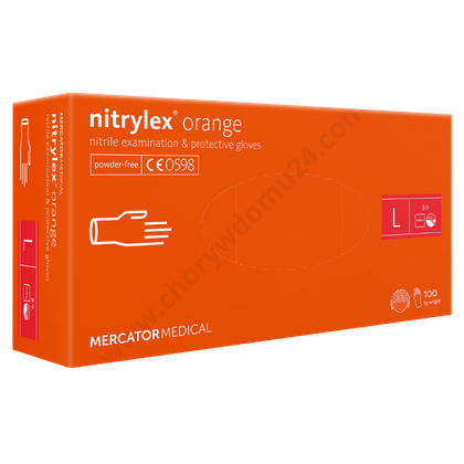 NITRYLEX ORANGE Rękawice nitrylowe bezpudrowe (100 szt.)