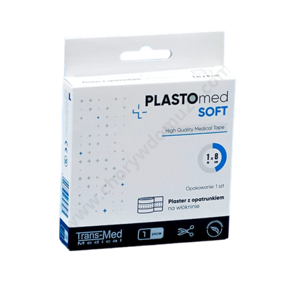 Plaster z opatrunkiem Plastomed Soft 8 cm x 1 m