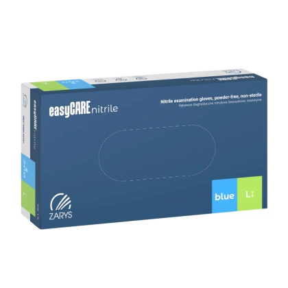easyCARE rękawice nitrylowe bezpudrowe niebieskie (100 szt.)