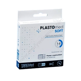 Plaster z opatrunkiem Plastomed Soft 8 cm x 1 m