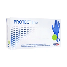 PROTECT LINE - Rękawice nitrylowe bezpudrowe niebieskie (100 szt.)
