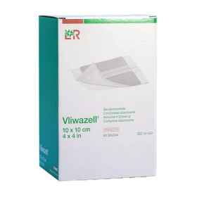 Vliwazell Sterile 10 x 10 cm. Opatrunek wysoce chłonny, STERYLNY (60 szt.)