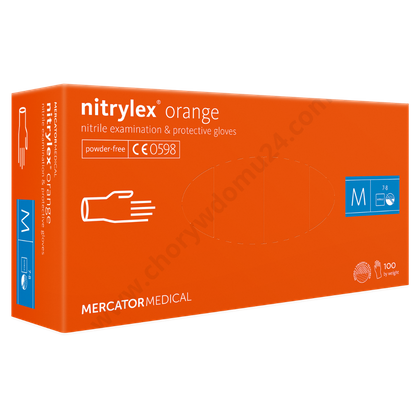 NITRYLEX ORANGE Rękawice nitrylowe bezpudrowe (100 szt.)