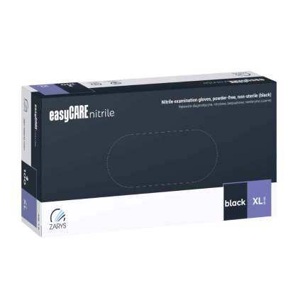 easyCARE rękawice nitrylowe bezpudrowe CZARNE (op. 100 szt.) 