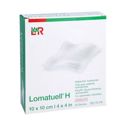 Lomatuell H 10 x 10 cm. opatrunek gazowy z parafiną (10 szt.)