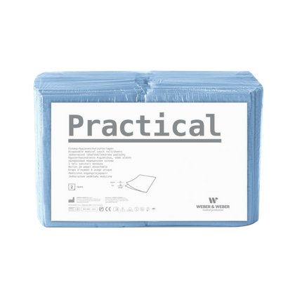 Podkłady składane Practical 33 x 48 cm (100 szt.) - Niebieskie