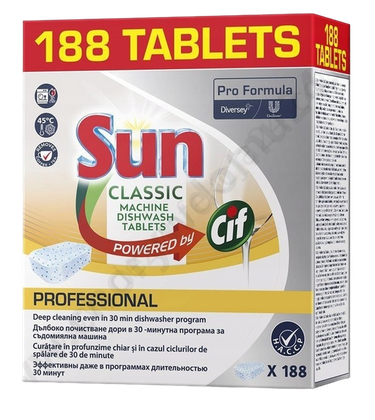 Tabletki do zmywarki Sun Pro Formula Classic Tablets (188 szt.)