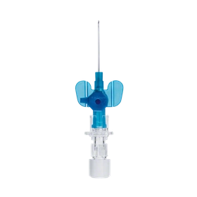 Kaniula Vasofix Certo 22G 0,9 x 25 mm niebieska, z portem do iniekcji, widoczna w RTG - Braun