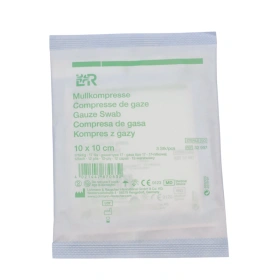 Kompresy gazowe 17. nitkowe 12. warst. 10 x 10 cm. (3  szt.) sterylne -  L&R