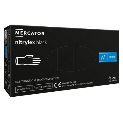 NITRYLEX BLACK rękawice nitrylowe bezpudrowe czarne (100 szt.)