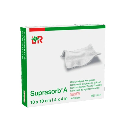 SUPRASORB A 10 x 10 cm. Opatrunek z alginatu wapnia (10 szt.)
