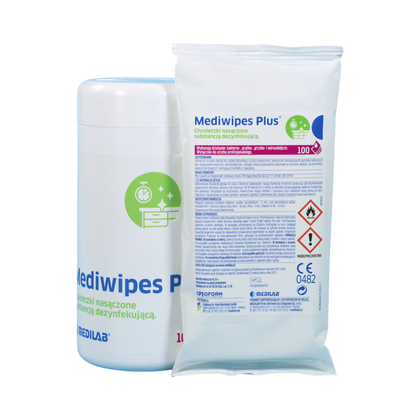 Chusteczki alkoholowe Mediwipes plus (100 szt.) TUBA