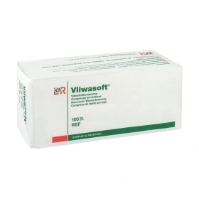 VLIWASOFT 7,5 x 7,5 cm. Kompresy włókninowe 4. warst. (100 szt.)