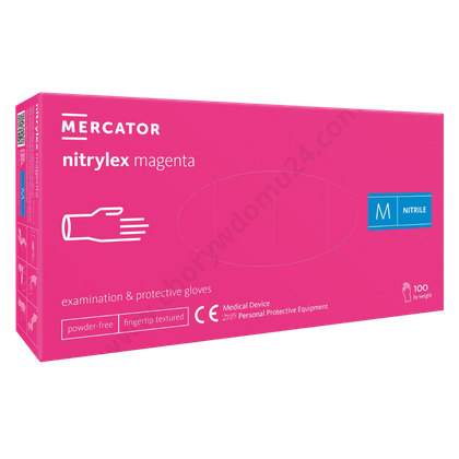 NITRYLEX MAGENTA - Rękawice nitrylowe bezpudrowe (100 szt.)