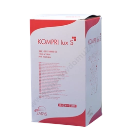 Kompresy gazowe 17. nitkowe 8. warst. KOMPRI lux S 10 x 10 cm (50 x 3 szt.) STERYLNE - Zarys