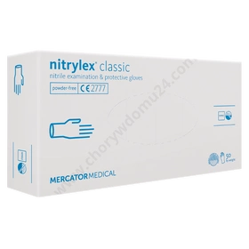 NITRYLEX CLASSIC - Rękawice nitrylowe bezpudrowe WHITE (100 szt.)