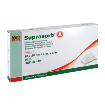 SUPRASORB A 10 x 20 cm. Opatrunek z alginianu wapnia (10 szt.)