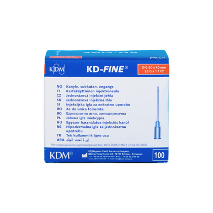 Igła 0,5 x 40 mm 25 G (100 szt.) - KD