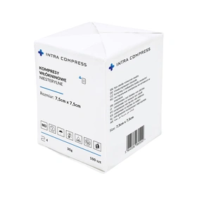 Kompresy gazowe 13. nitkowe 8. warst. 7,5 x 7,5 cm (100 szt.) - Intra Med