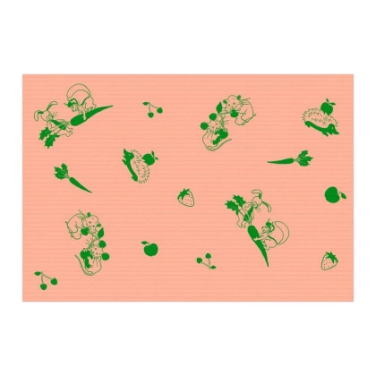 Podkład podfoliowany w rolce 50 cm x 40 m, perforacja co 50 cm - dziecięcy, morela