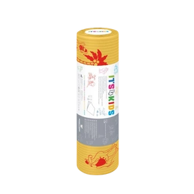 Podkład podfoliowany w rolce 33 cm x 25 m, perforacja co 50 cm - dziecięcy, żółty
