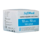 Kompresy gazowe 13. nitkowe 8. warst. 10 x 10 cm (100 szt.) - SoftMed