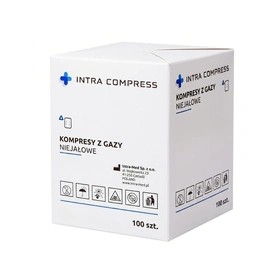 Kompresy gazowe 17. nitkowe 8. warst. 5 x 5 cm (100 szt.) - Intra Med