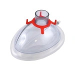 Maska anestetyczna z PCV Nr 4 z zaworkiem, z nadmuchanym kołnierzem 1 x uż. <CZERWONA>