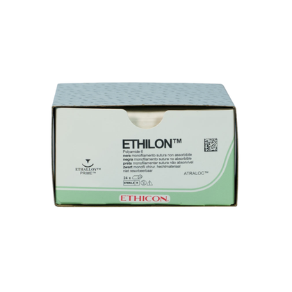 Nici Ethilon BLK 4/0 ig. 16 mm, 3/8 koła, odwrotnie tnąca / 45 cm - monofilament, poliamid, niewchłanialne (36 szt.) - Johnson