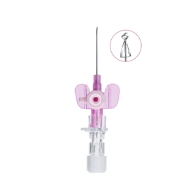 Kaniula Vasofix Safety Pur 20G 1,1 x 25 mm różowa, z osłoną i portem do iniekcji - Braun