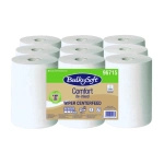 Ręcznik w roli, 2-warstwowy, centralnie dozowany, MINI, Comfort EKO 60 m, biały - BulkySoft (op. 9 rolek)