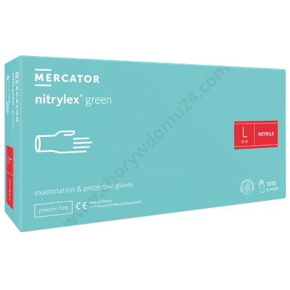 NITRYLEX GREEN - Rękawice nitrylowe bezpudrowe (100 szt.)