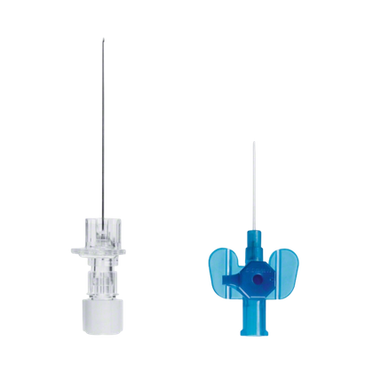 Kaniula Vasofix Certo 22G 0,9 x 25 mm niebieska, z portem do iniekcji, widoczna w RTG - Braun
