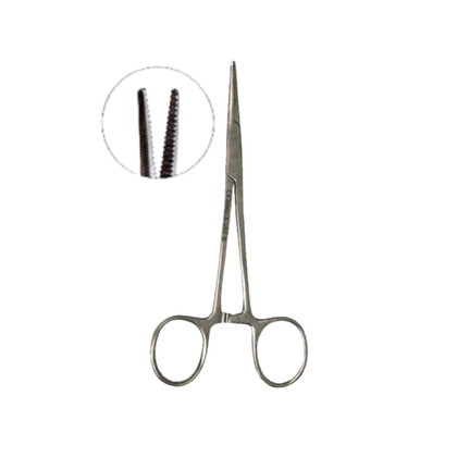 Kleszcze hemostatyczne Halstead, bez zębów, 14 cm, zakrzywione, sterylne