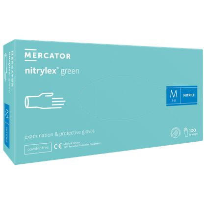 NITRYLEX GREEN - Rękawice nitrylowe bezpudrowe (100 szt.)