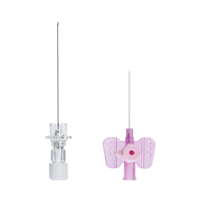 Kaniula Vasofix Certo 20G 1,1 x 33 mm różowa, z portem do iniekcji, widoczna w RTG - Braun