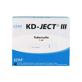 Strzykawka do tuberkuliny 1 ml z igłą nakładaną 25G 0,5 x 16 mm (100 szt.) - KD-JECT