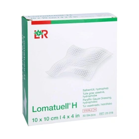 Lomatuell H 10 x 10 cm. opatrunek gazowy z parafiną (10 szt.)