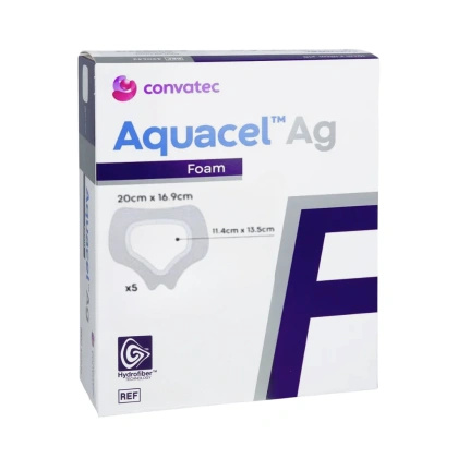 Aquacel Ag Foam Adhesive Sacral - opatrunek przylepny 20  x 16,9 cm (5 szt.) - ConvaTec