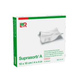 SUPRASORB A 10 x 10 cm. Opatrunek z alginatu wapnia (10 szt.)