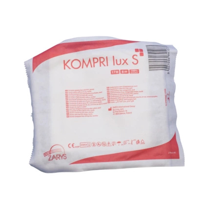 Kompresy gazowe 17. nitkowe 8. warst. KOMPRI lux S 10 x 10 cm (40 op. x 10 szt.) STERYLNE - Zarys
